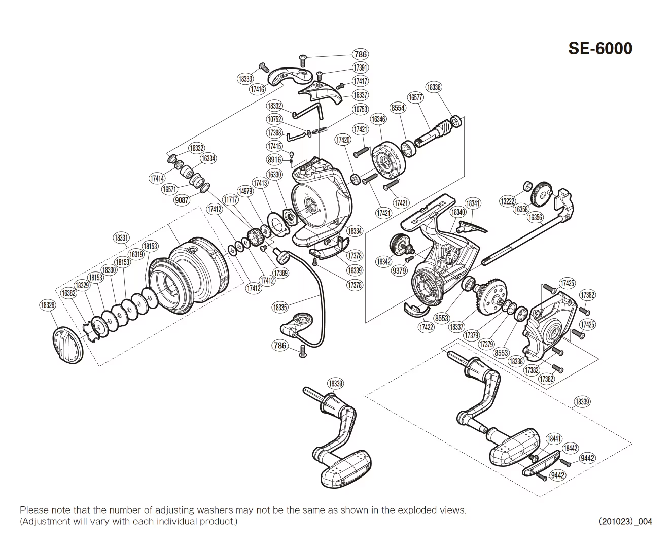 Despiece Carrete Sedona 6000 FI