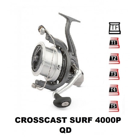 Bobines et accessoires compatibles avec moulinet Daiwa Crosscast Surf 4000P QD