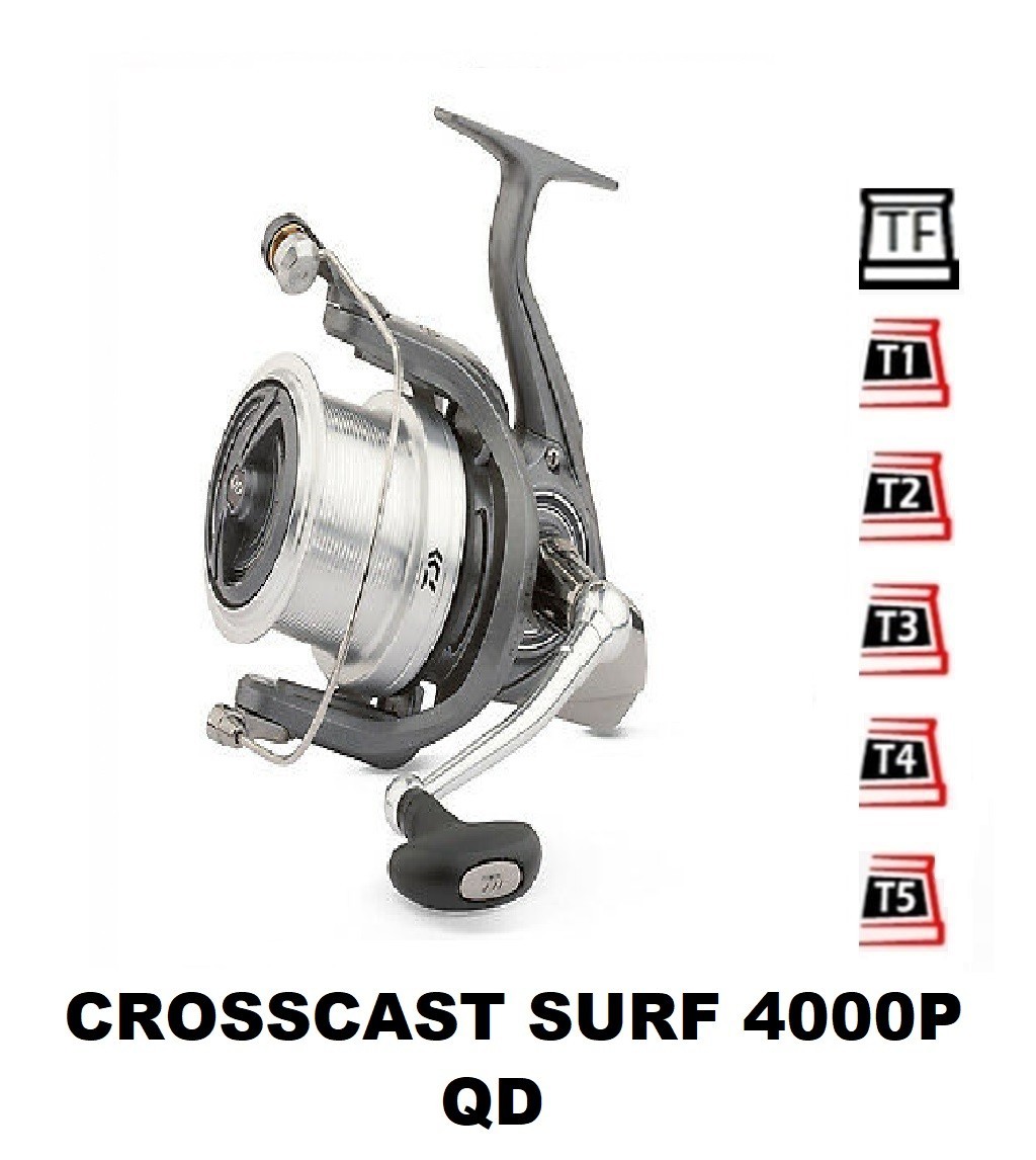 Bobines et accessoires compatibles avec moulinet Daiwa Crosscast Surf 4000P QD