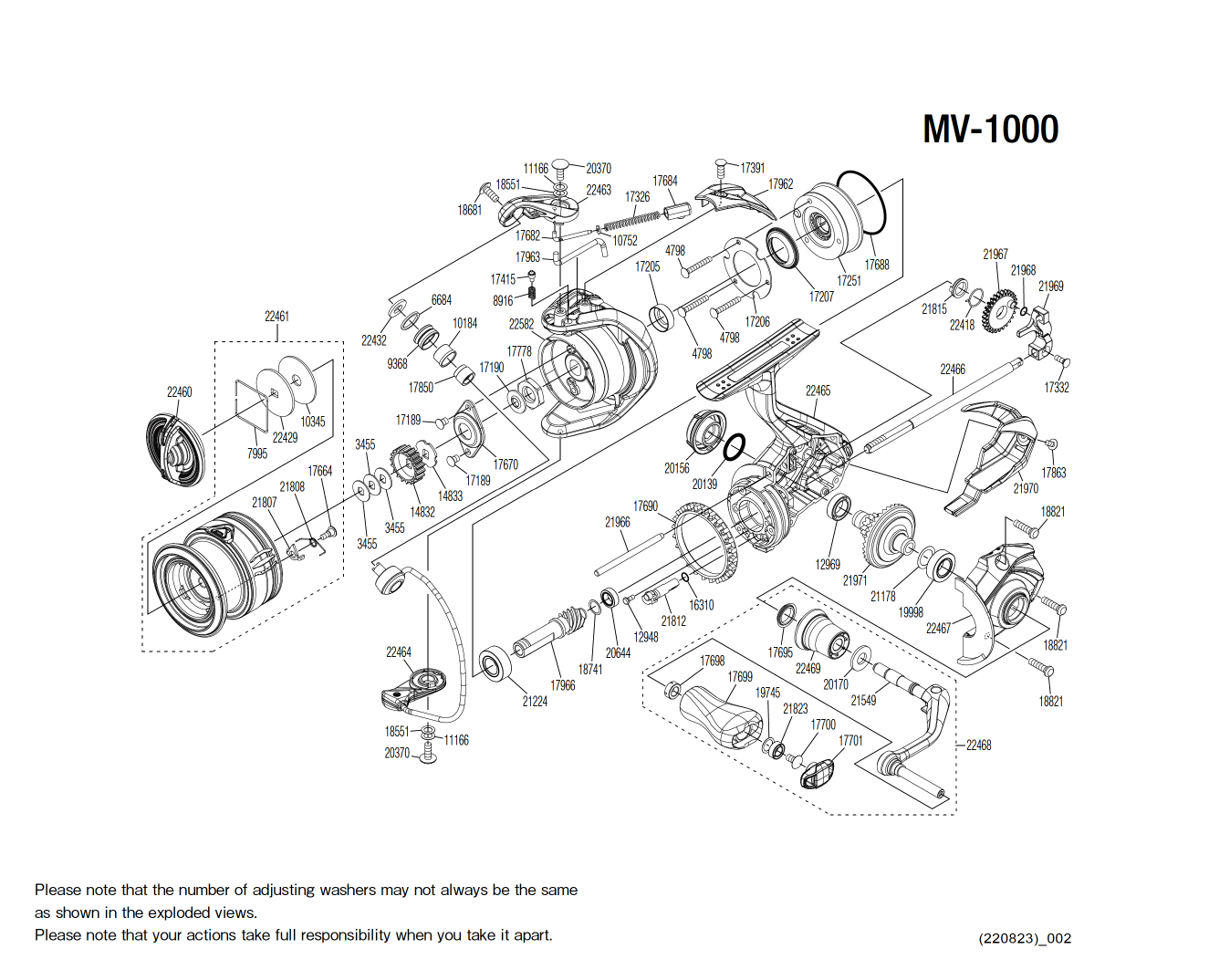 Pezzi di ricambio per Miravel 1000