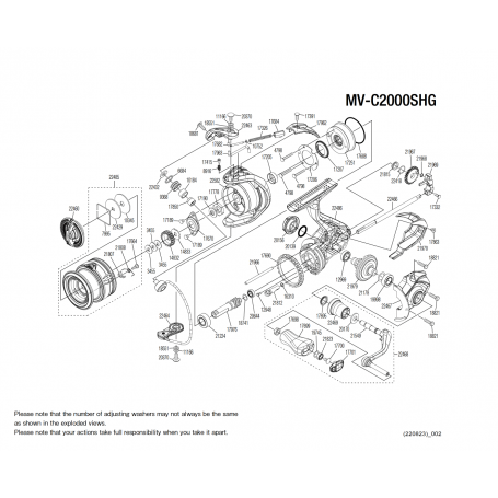 Miravel C2000S HG Makaraları için Yedek Parçalar