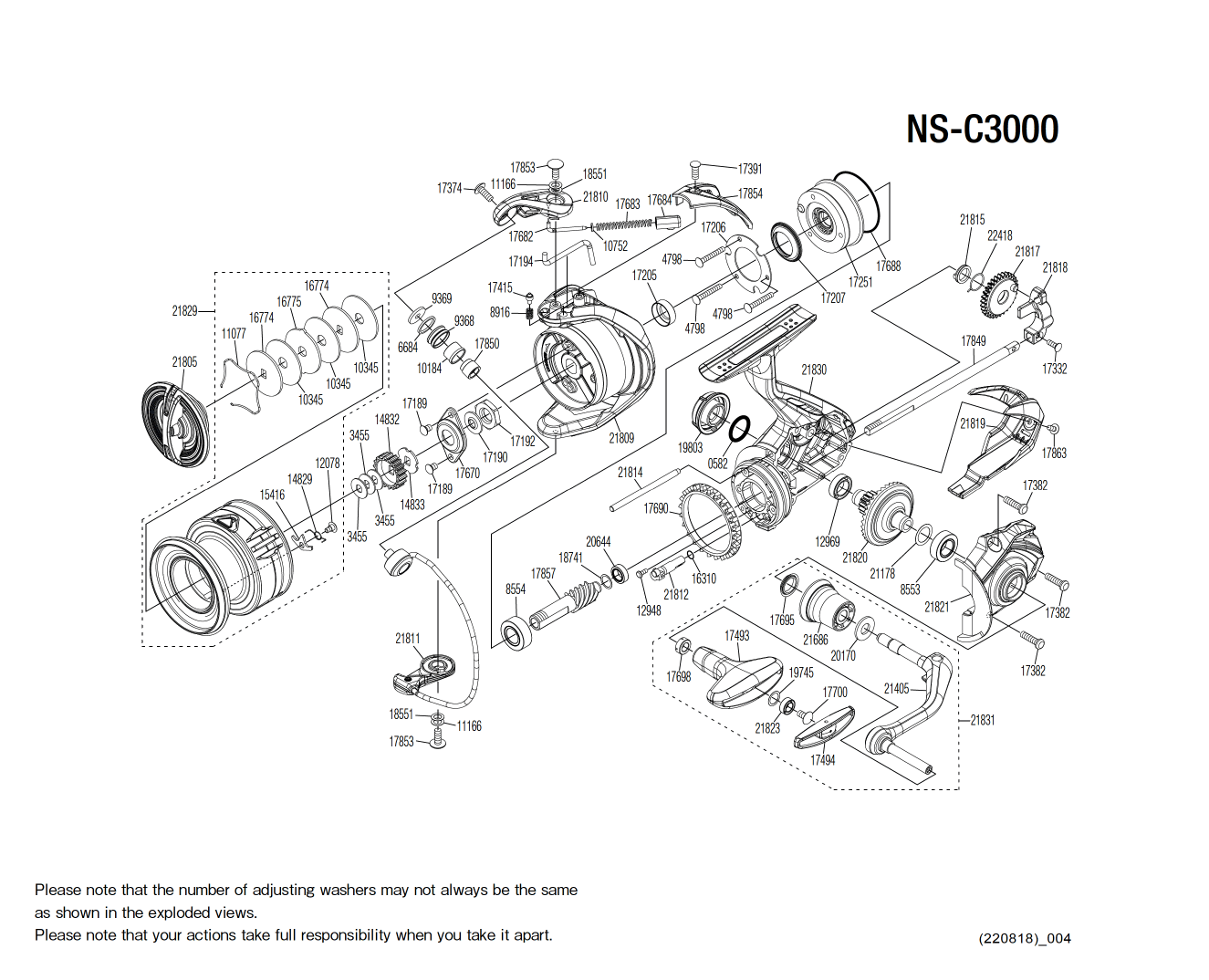 Despiece Carrete Nasci C3000 FC