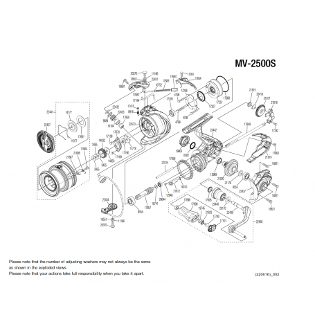 Peças de reposição para Miravel 2500S
