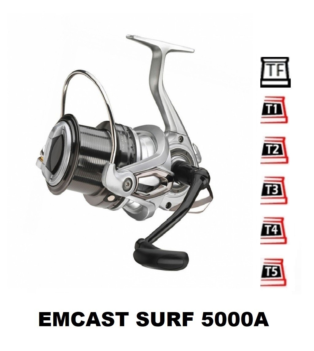 Bobines et accessoires compatibles avec moulinet Daiwa Emcast Surf 5000 A