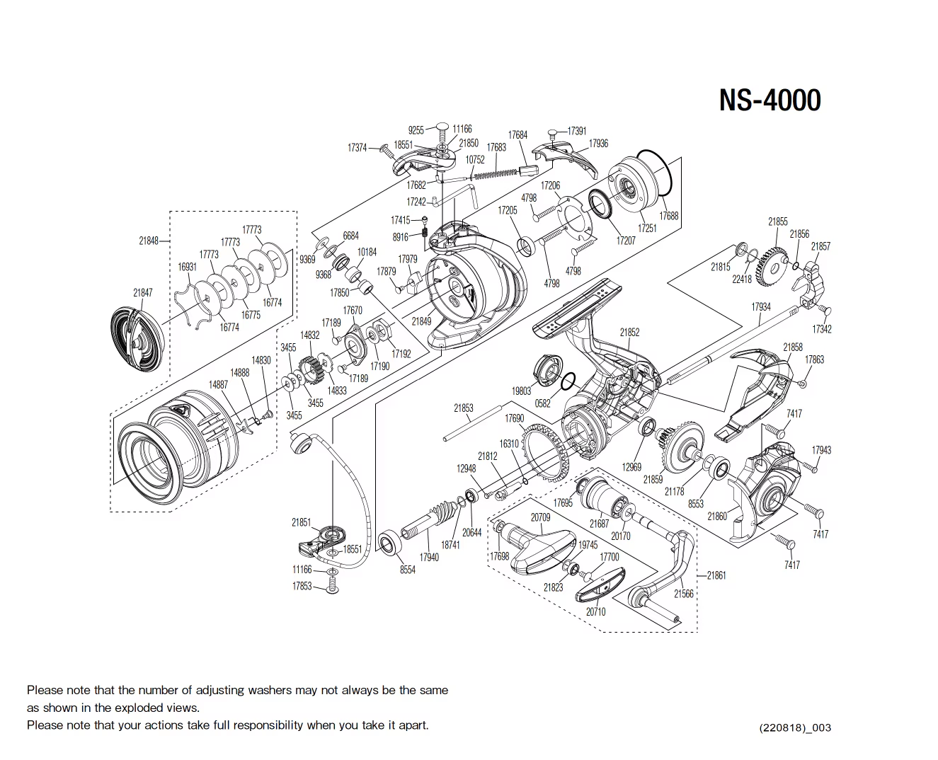 Peças de reposição para Nasci 4000 FC