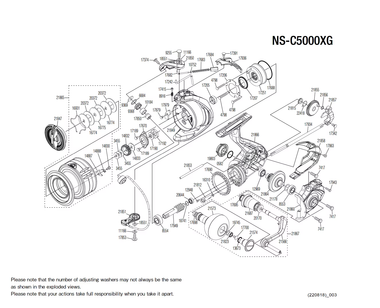 Nasci C5000 FC XG Makaraları için Yedek Parçalar