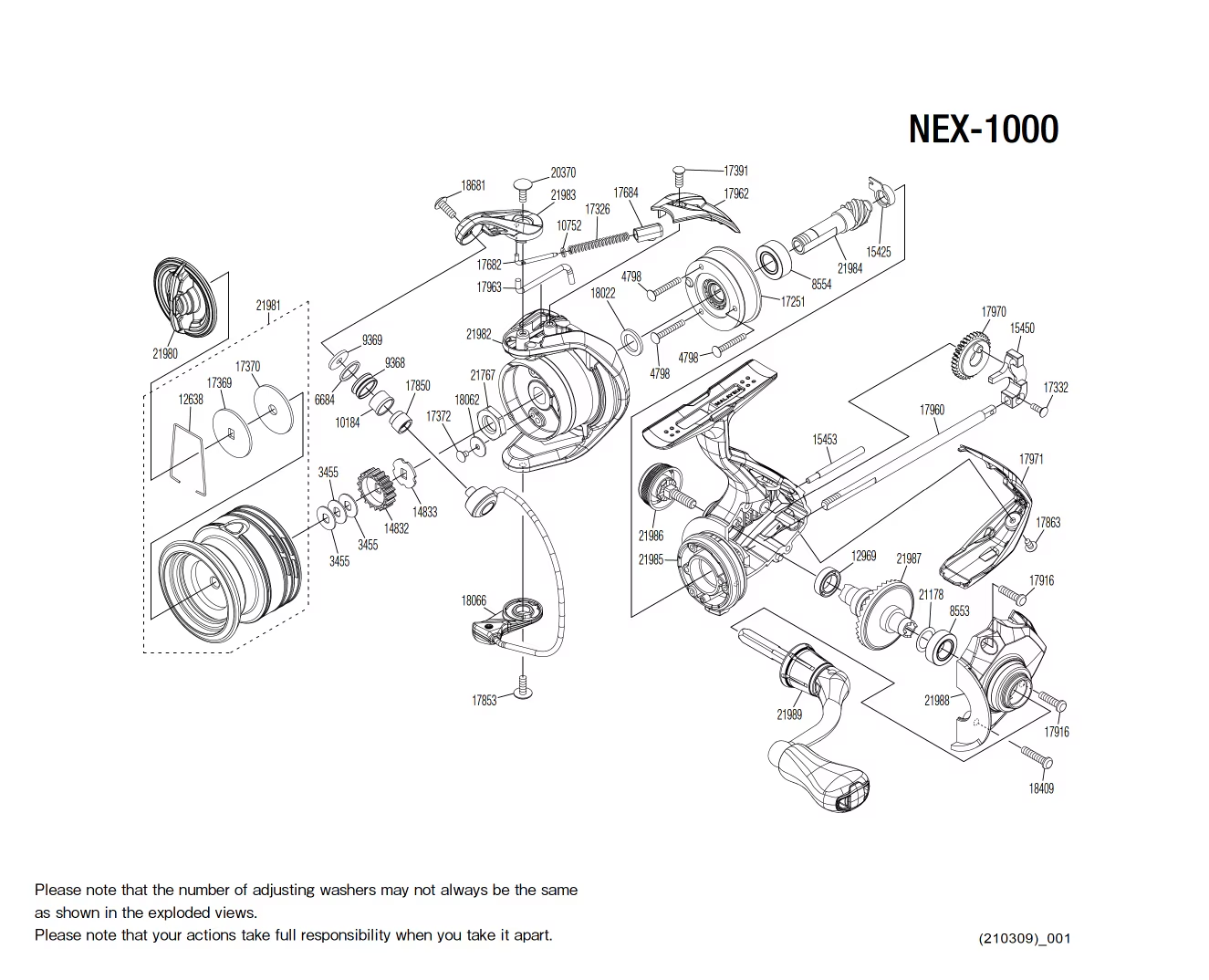 Nexave 1000 FI Makaraları için Yedek Parçalar