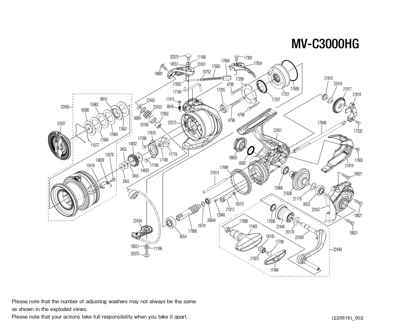 Peças de reposição para Miravel C3000 HG
