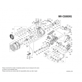 Despiece Carrete Miravel C5000 XG