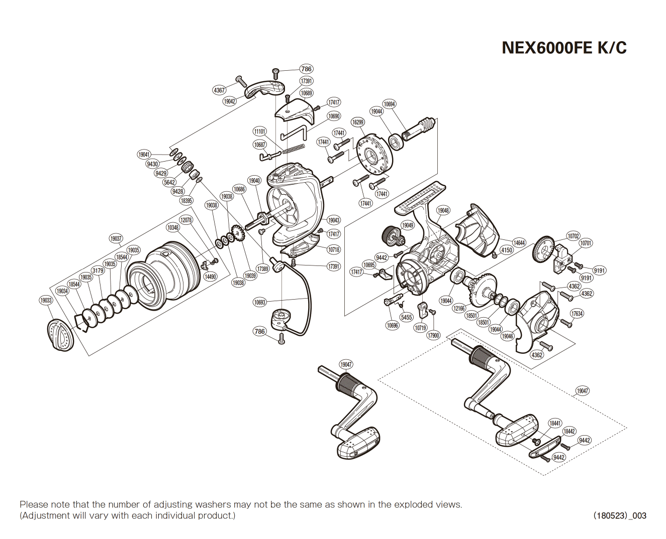 Onderdelen voor Nexave 6000 FE molens