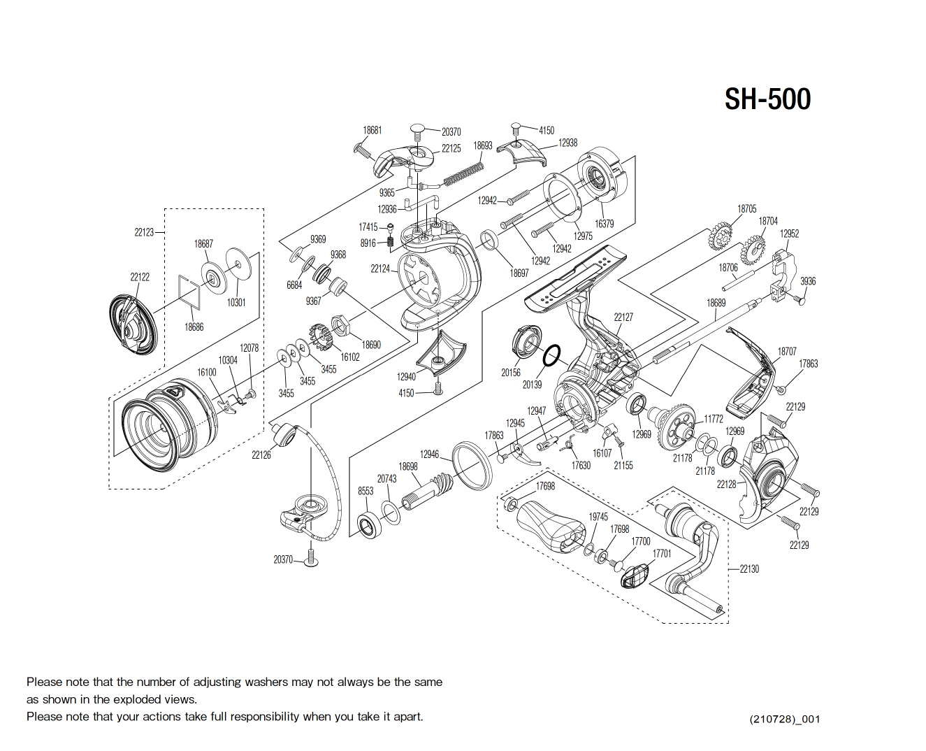 Sahara 500 FJ Reel Spare Parts
