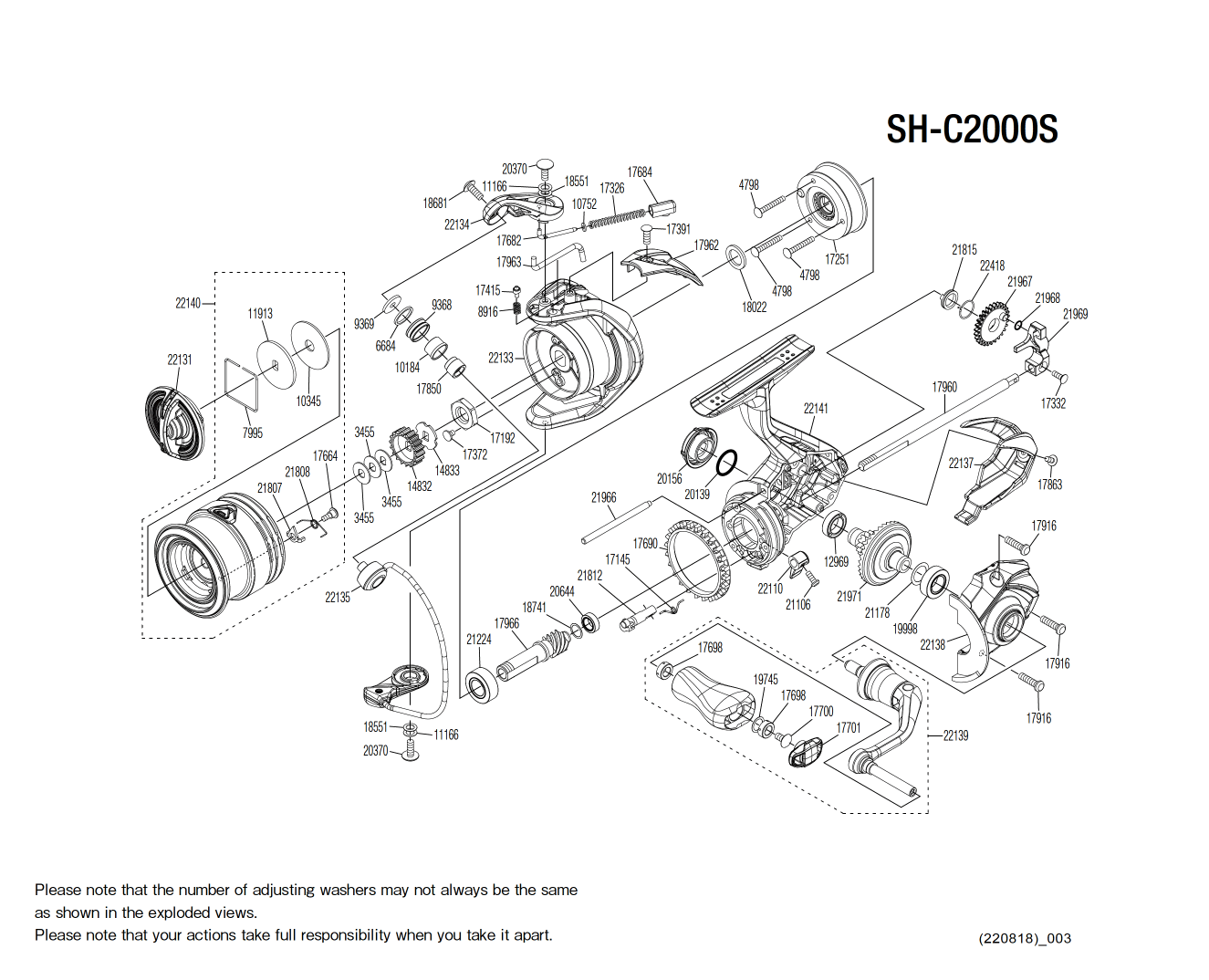 Despiece Carrete Sahara C2000S FJ