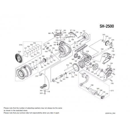 Sahara 2500 FJ Reel Spare Parts