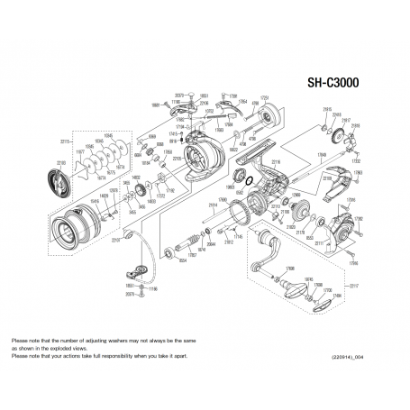 Sahara C3000 FJ Reel Spare Parts