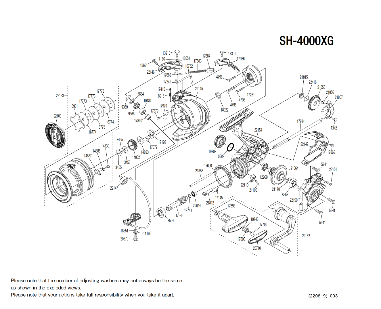 Despiece Carrete Sahara 4000 FJ XG