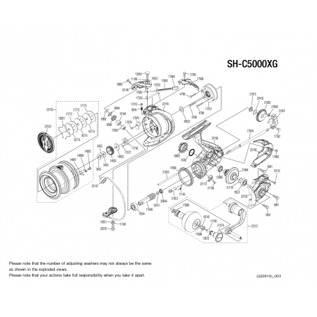 Sahara C5000 FJ XG Makaraları için Yedek Parçalar