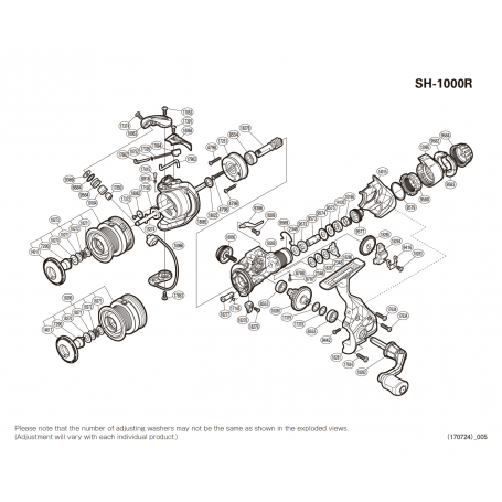 Sahara 1000 RD Reel Spare Parts