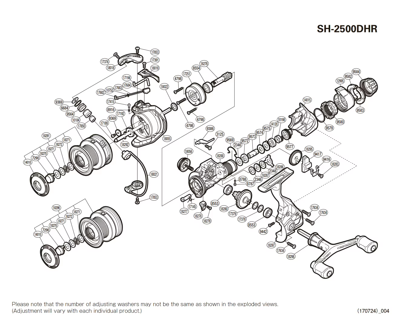 Despiece Carrete Sahara 2500 RD DH