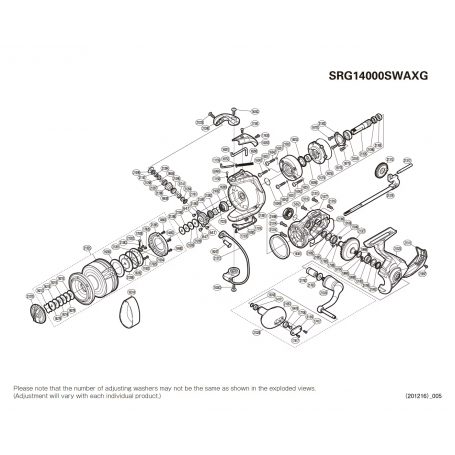 Saragosa 14000 SW A XG Reel Spare Parts