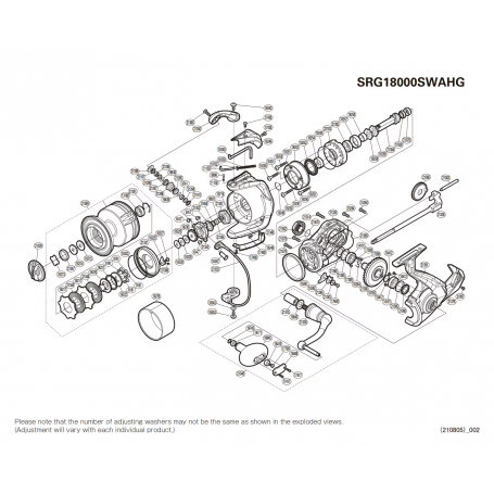 Saragosa 18000 SW A HG Reel Spare Parts