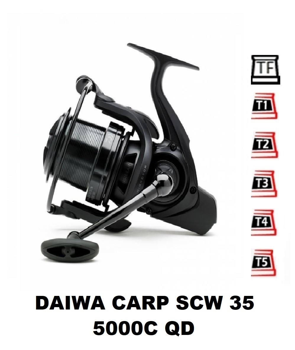 Bobines et accessoires compatibles avec moulinet Daiwa Carp SCW 35 5000C QD