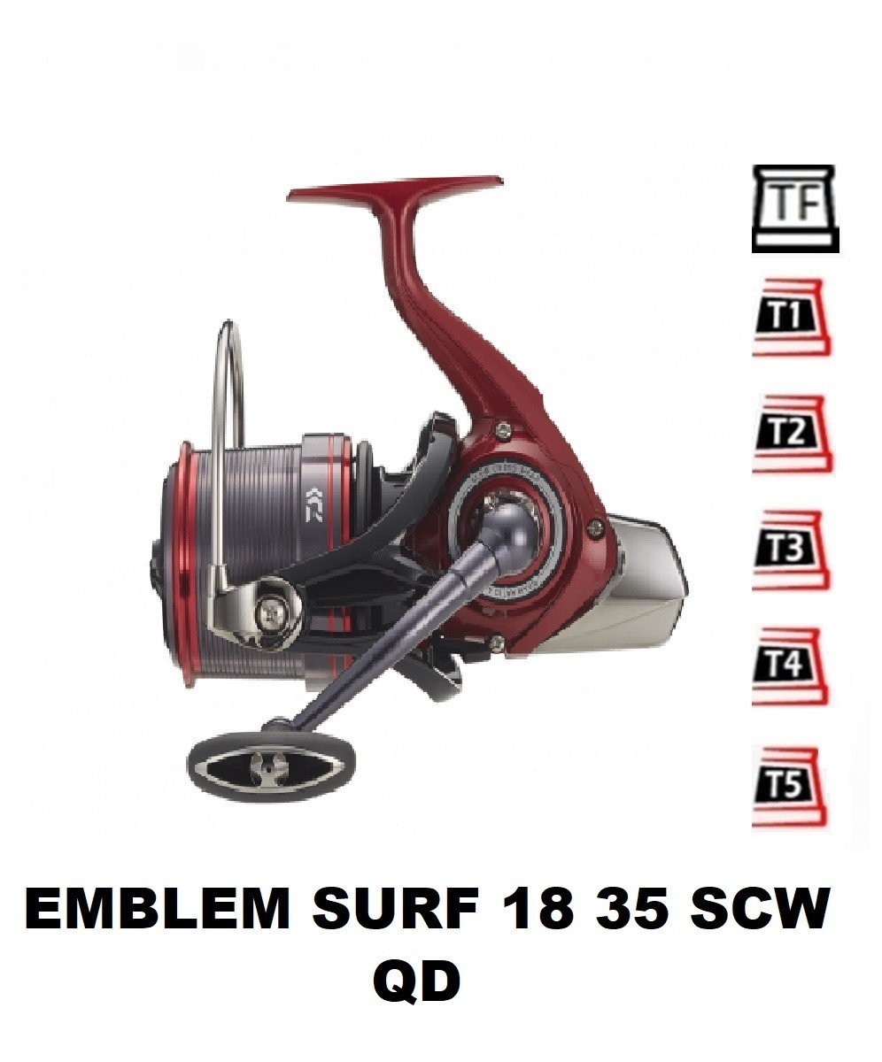 Bobinas y accesorios compatibles con carrete Daiwa Emblem Surf 18 35 SCW QD