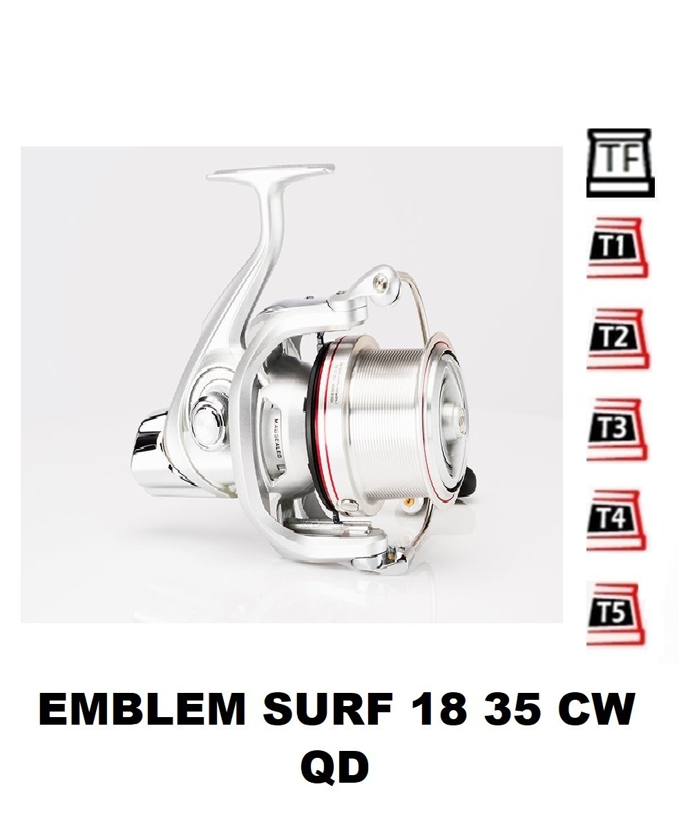 Spare Spools and accessories compatible with fishing reel Daiwa Emblem Surf 18 35 CW QD