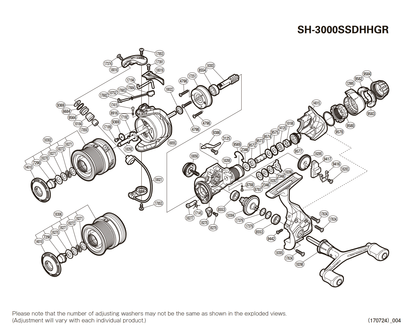 Ersatzteile für Sahara 3000S RDS HG DH Rollen