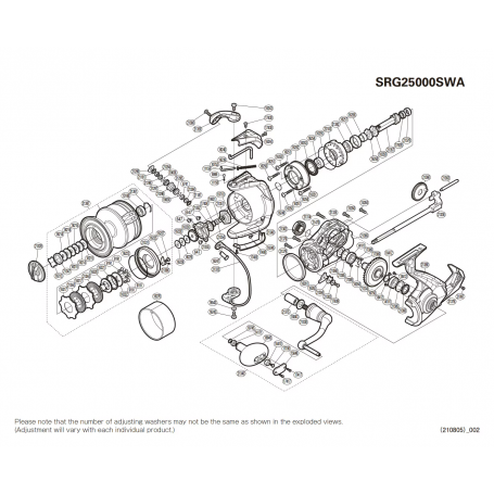 Saragosa 25000 SW A Makaraları için Yedek Parçalar