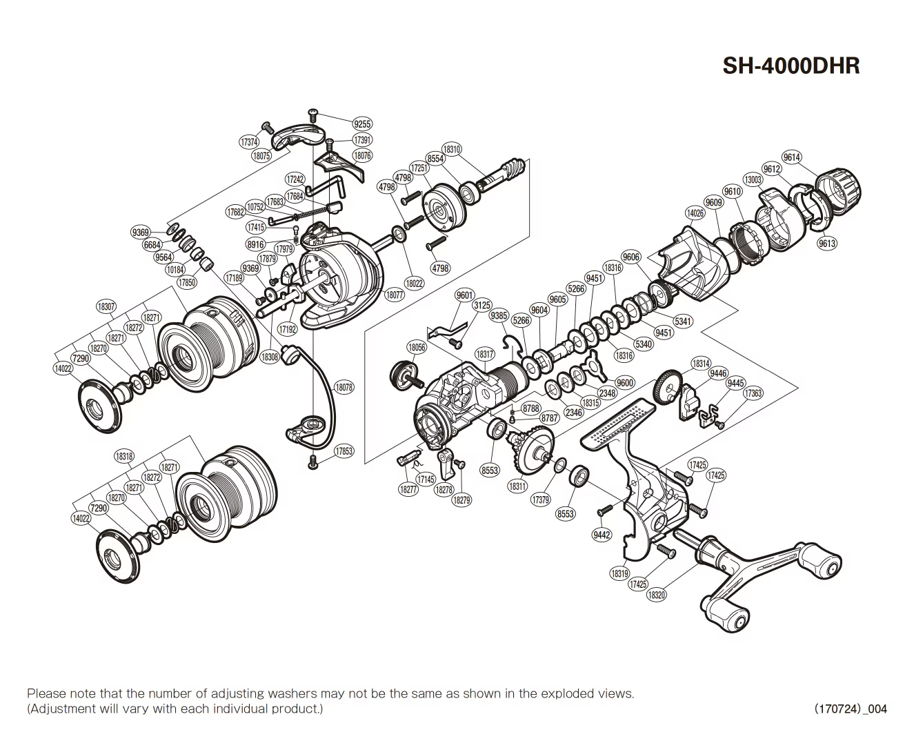 Sahara 4000 RD DH Reel Spare Parts