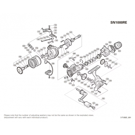 Sienna 1000 RE Reel Spare Parts