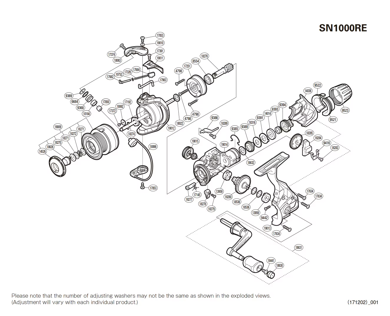 Despiece Carrete Sienna 1000 RE