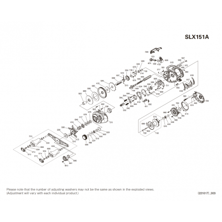Pièces détachées SLX 151 A gaucher