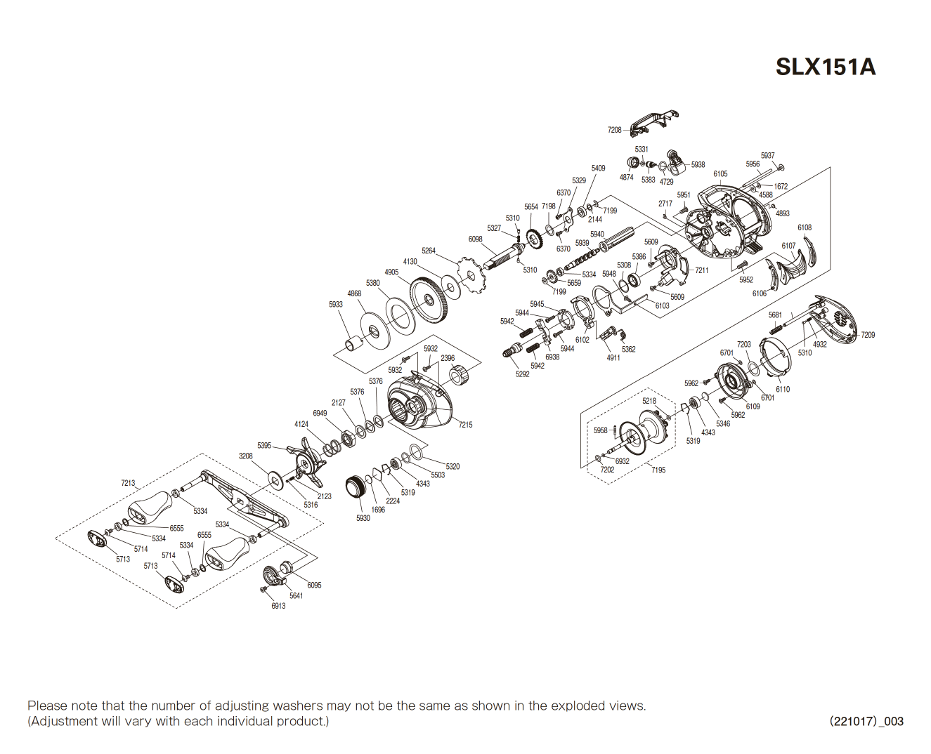 Ersatzteile für SLX 151 A Linkshänder Rollen