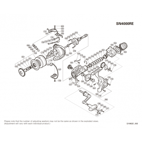 Sienna 4000 RE Reel Spare Parts