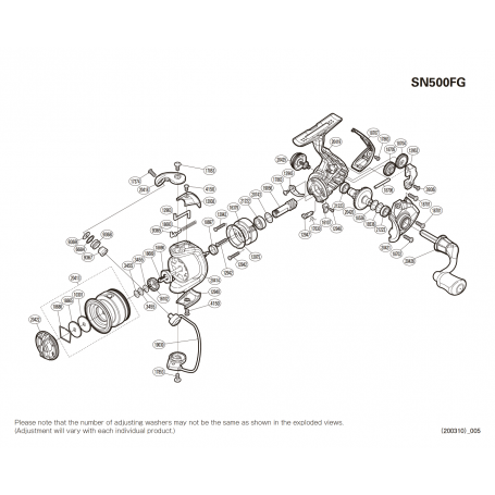 Sienna 500 FG Reel Spare Parts