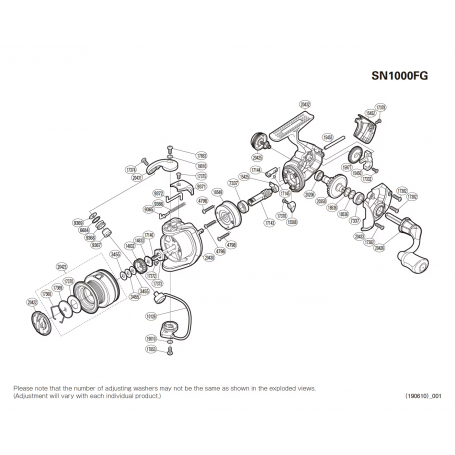 Sienna 1000 FG Reel Spare Parts