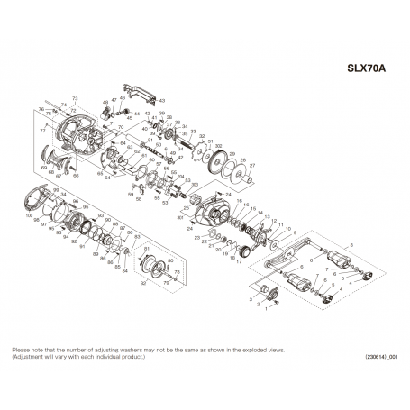 Peças de reposição para SLX 70 A destro