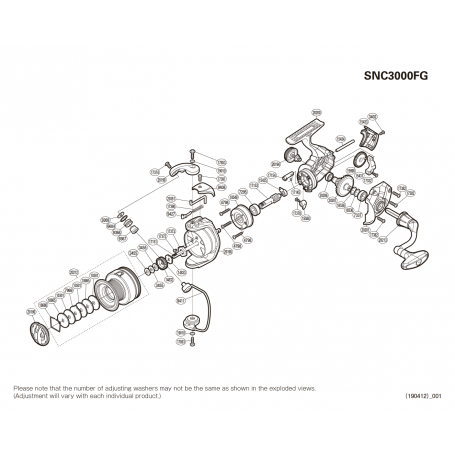 Sienna C3000 FG Reel Spare Parts