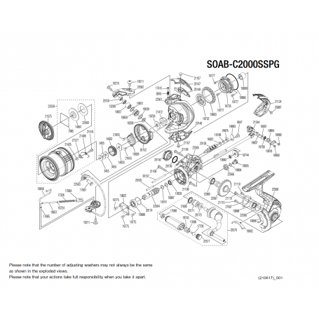 Despiece Carrete Soare C2000SS BB A PG