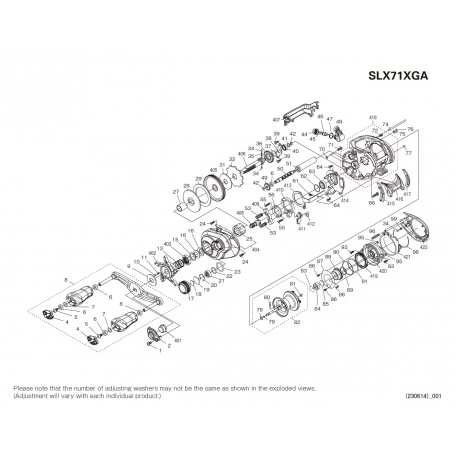 Ersatzteile für SLX 71 XG A Linkshänder Rollen