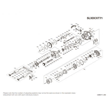 Pièces détachées SLX 71 XT DC gaucher