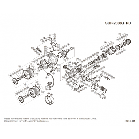 Despiece Carrete Super 2500 GT-RD