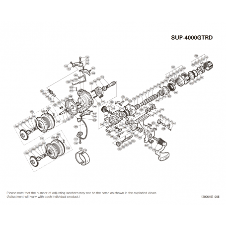 Super 4000 GT-RD Reel Spare Parts