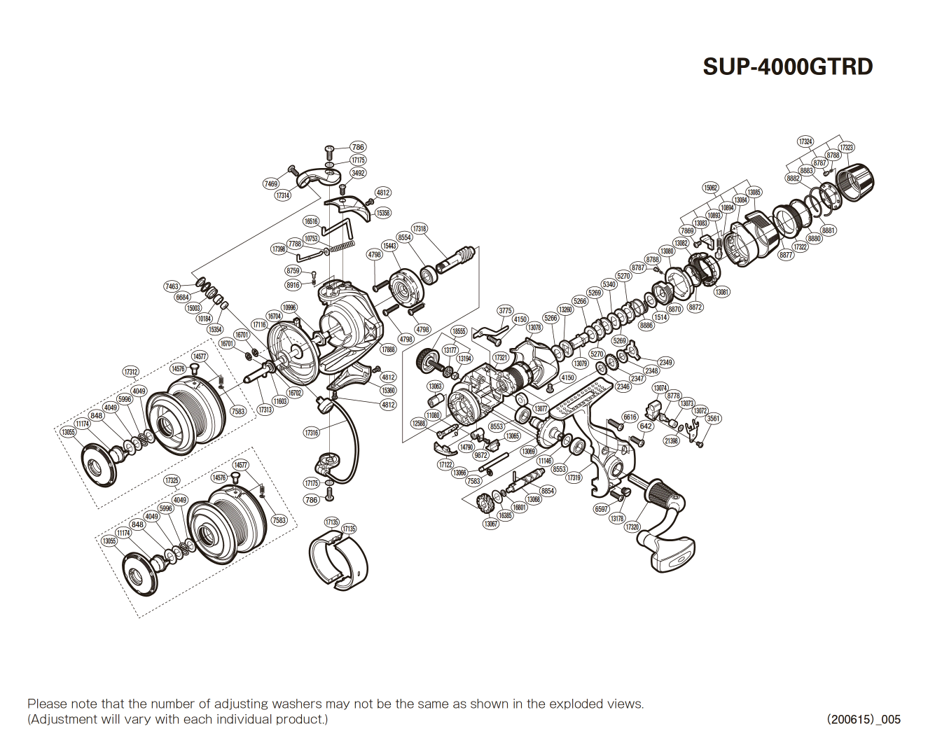 Super 4000 GT-RD Reel Spare Parts