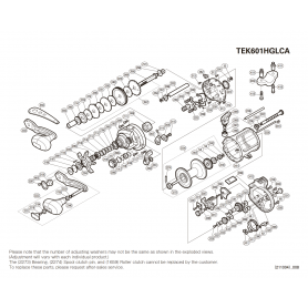 Peças de reposição para Tekota 601 A HG Line Counter (ft) Canhoto