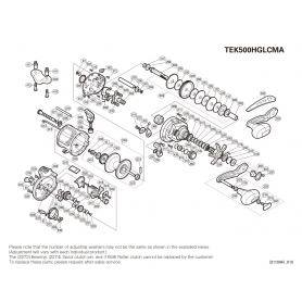 Pièces détachées Tekota 500 A HG Line Counter (m) Droitier