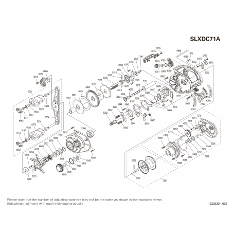 Pezzi di ricambio per SLX 71 DC A mancino