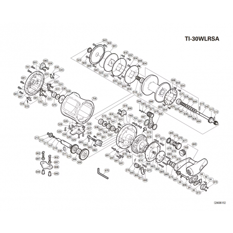 Onderdelen voor Tiagra 30lb A WLRS rechtshandig molens