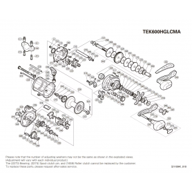 Ersatzteile für Tekota 600 A HG Line Counter (m) Rechtshändig Rollen